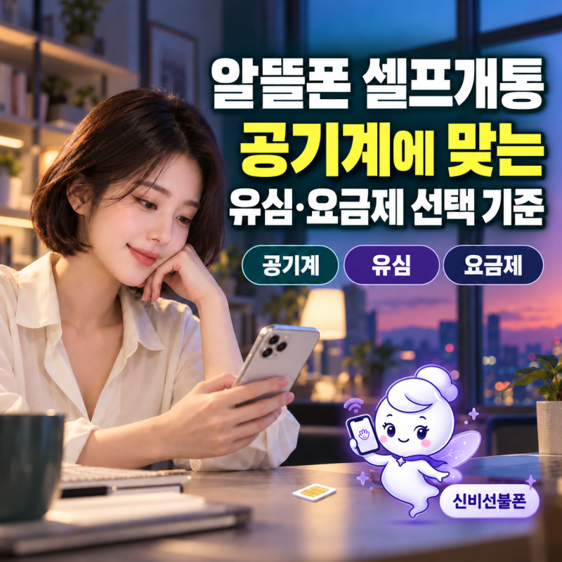 알뜰폰 셀프개통, 공기계에 맞는 유심과 요금제 선택 기준