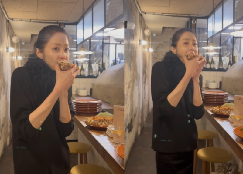 '휘청' 고현정, 야윈 몸에 걱정 쏟아지더니…두 손으로 피자 '한입'