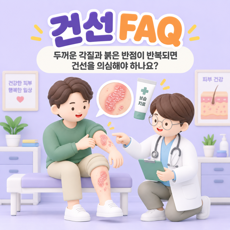 건선 FAQ｜두꺼운 각질과 붉은 반점이 반복되면 건선을 의심해야 하나요?