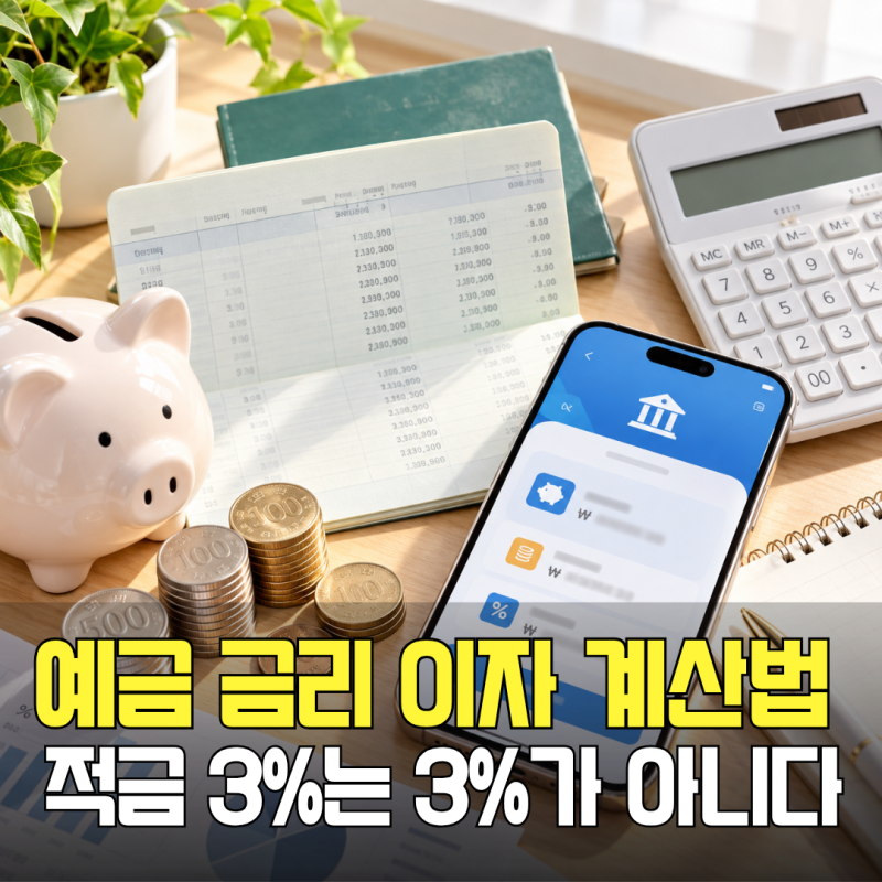 예금이자 계산법 총정리ㅣ단리·월복리·적금 이자 계산 공식, 세금 15.4% 떼고 실제 받는 돈 (2....