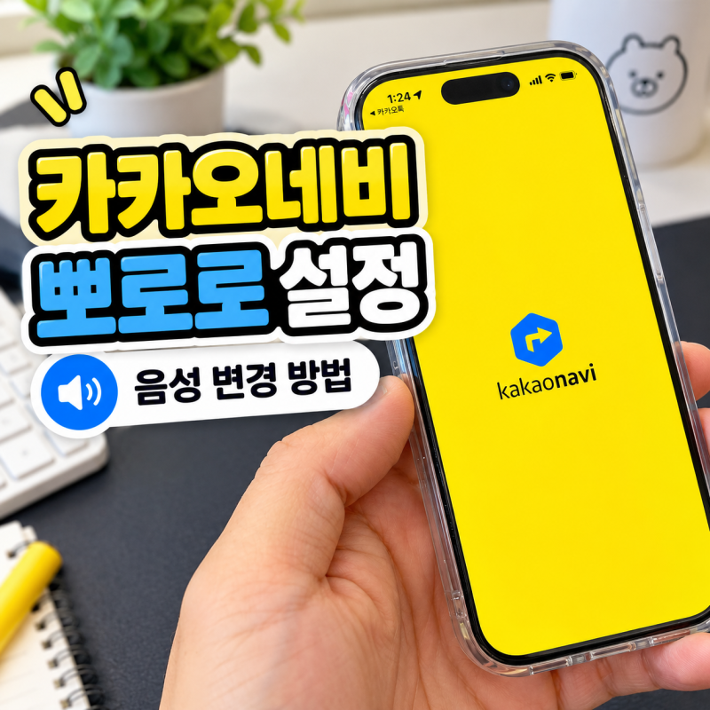 카카오네비 뽀로로 음성 설정, 목소리 변경하는 방법