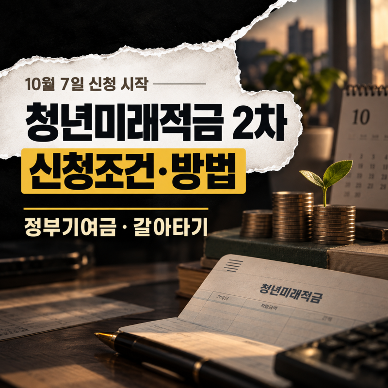 청년미래적금 2차 신청기간·조건·신청방법, 은행·서류와 갈아타기