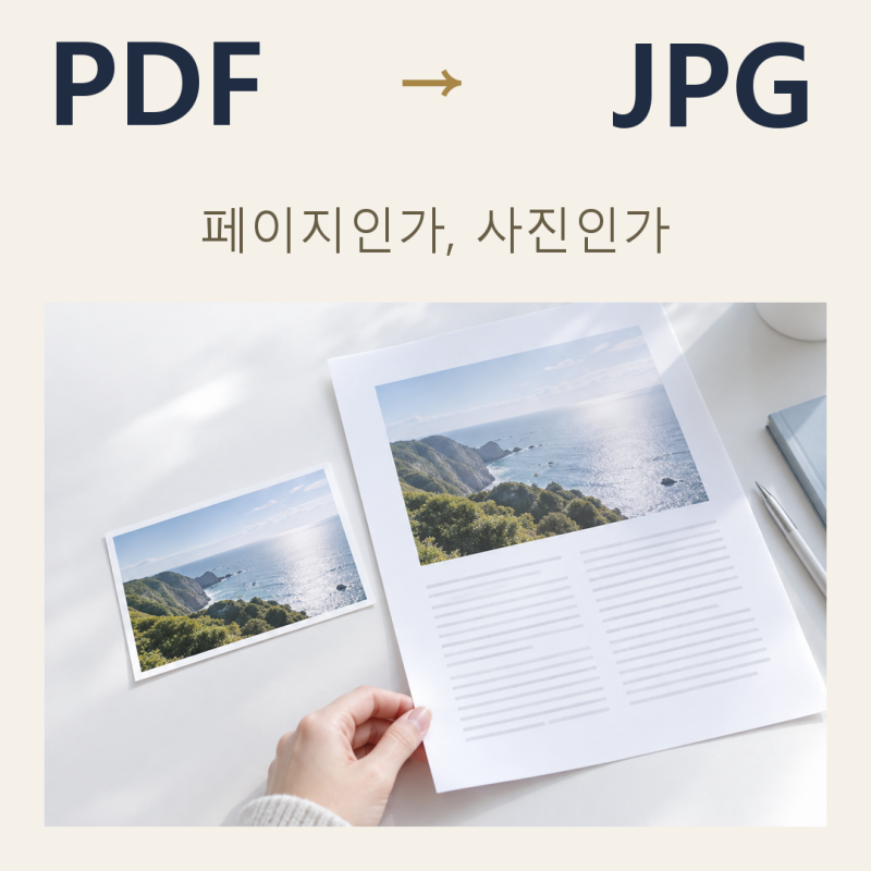 PDF JPG 변환, 페이지를 JPG로 저장하고 사진 추출하기