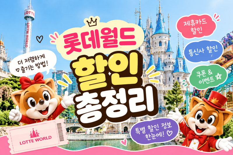 롯데월드 할인 총정리 2026년 10월: 통신사·카드·우대 한눈에 (자유이용권 최저가)