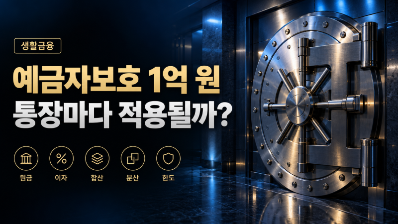 예금자보호 1억 원, 통장마다 적용될까? 원금과 이자까지 계산하는 방법