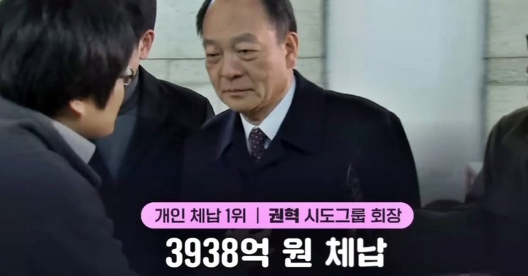 개인<b>체납</b> 1위 _ 선박왕 <b>권혁</b>, 15년만에 <b>체납</b> 세금 약 4000억 완납 계획....