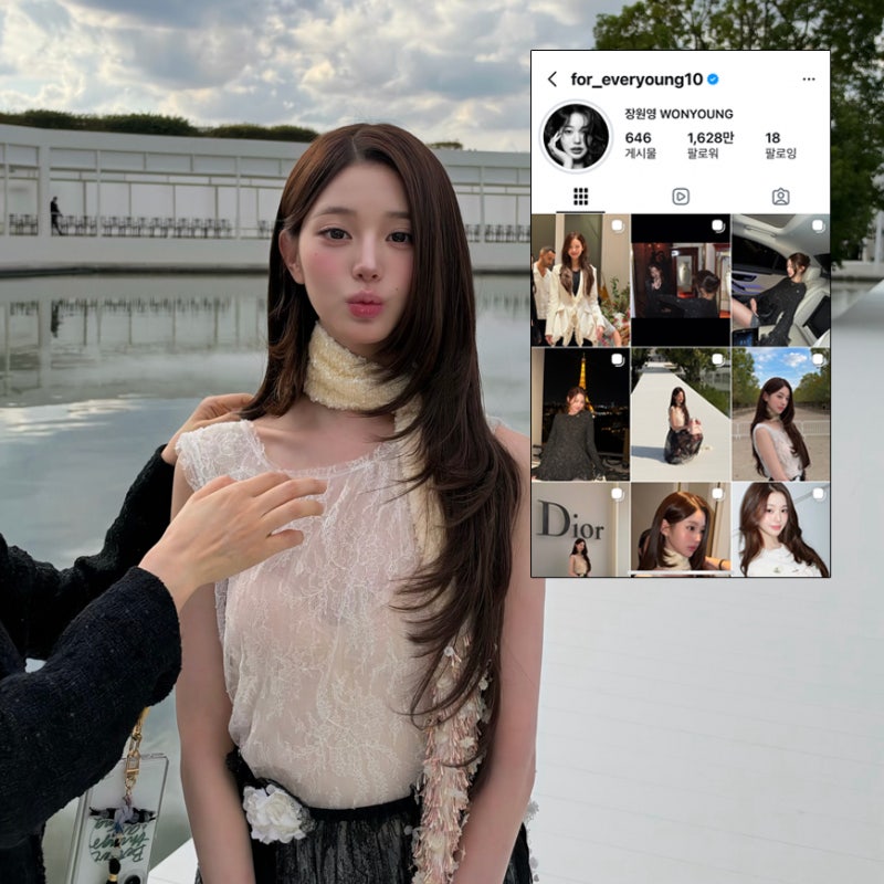 (얼마나 맘에 들었던 건지 감도 안 옴..♥) 인스타 피드 10개 폭주하게 만든 디올공주 장원영 ....