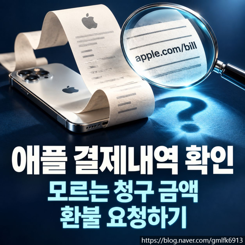 애플 결제내역 확인, 모르는 청구 금액 환불 요청하기