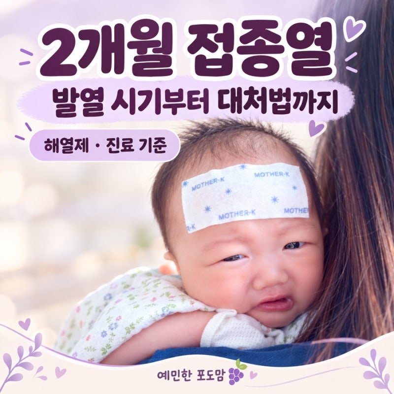 2개월 접종열, 언제 시작하고 얼마나 갈까? 해열제·병원 가야 하는 기준
