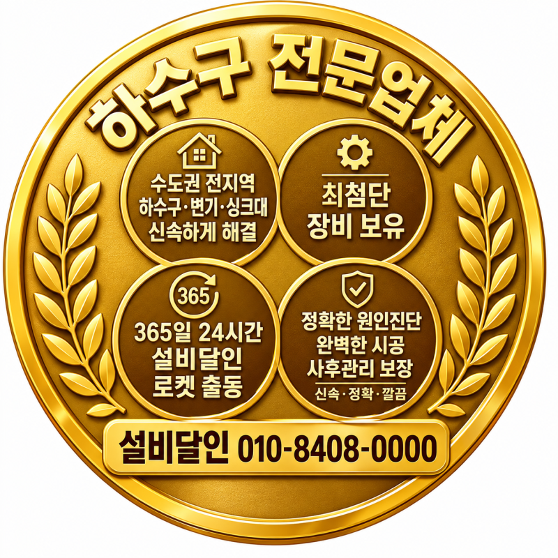 부천 싱크대막힘 배관 막힘과 악취까지 함께 제거
