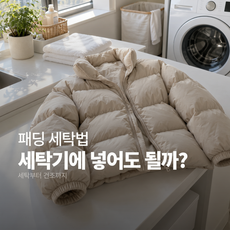 패딩 세탁법, 세탁기로 집에서 빨 때 순서와 주의 사항