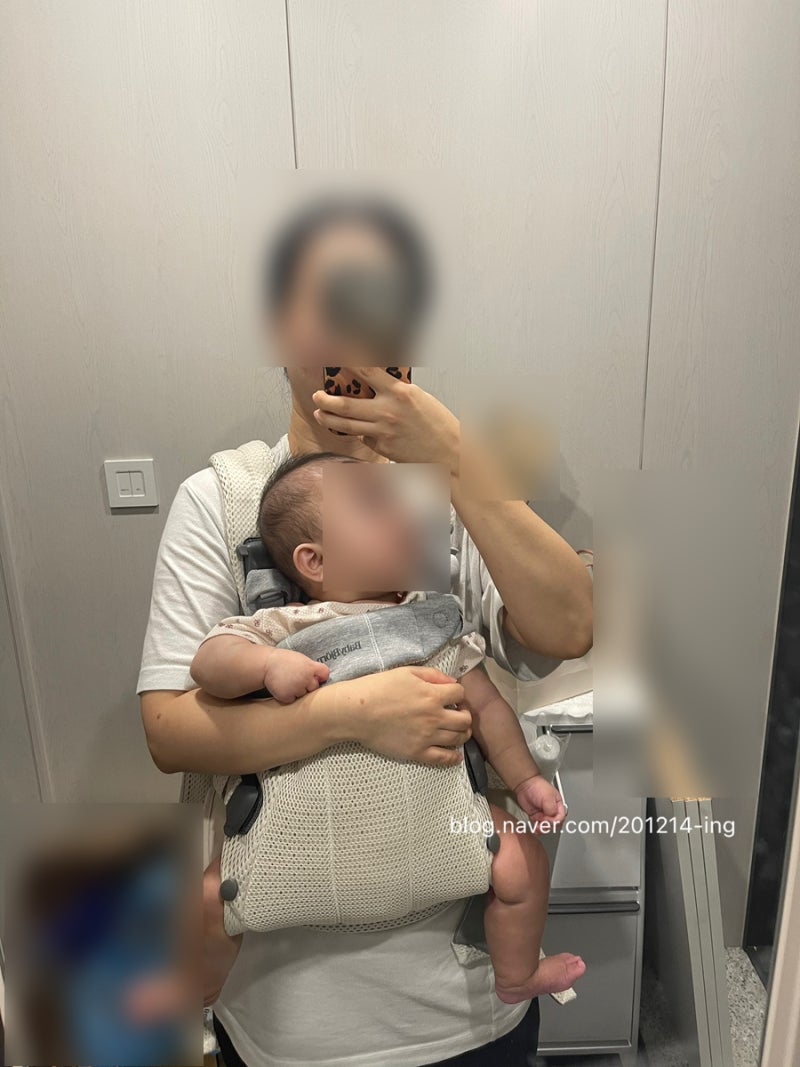 신생아 아기띠 가능한 베이비뵨 하모니 메쉬 한달쓴후기
