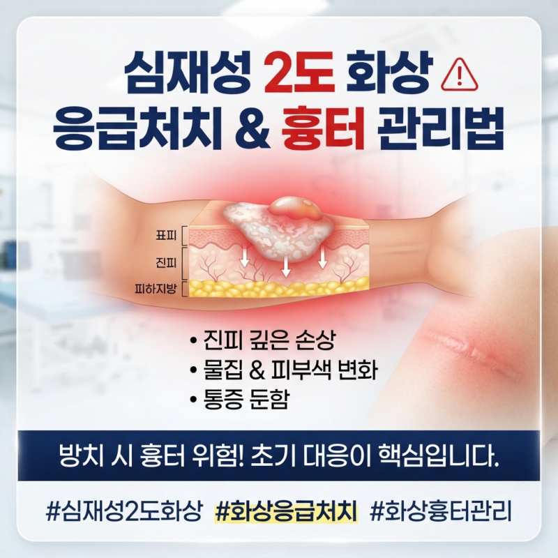심재성 2도 화상 특징과 응급처치, 흉터 없이 낫는 치료법 총정리