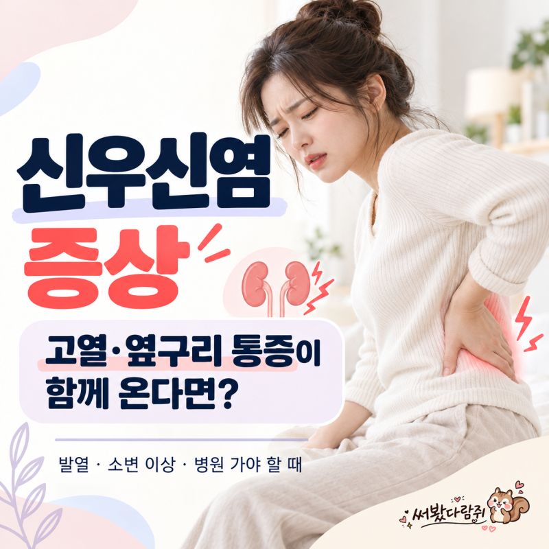 신우신염 증상은? 옆구리 통증·고열부터 소변 이상까지 알아봐요