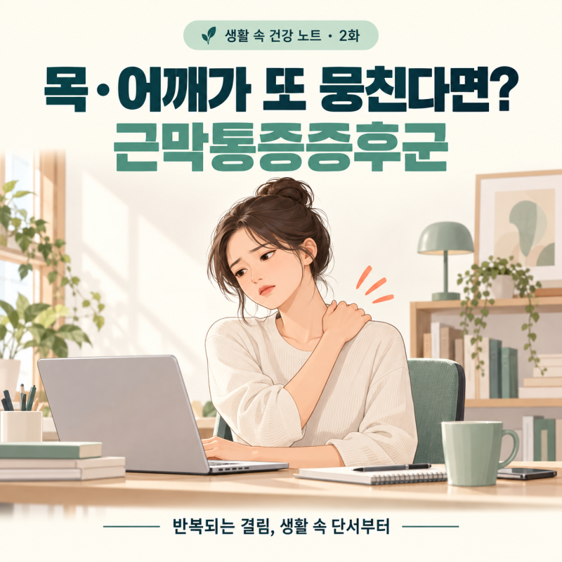 [생활 속 건강 노트 2화 · 근육·통증] 주물러도 다시 뭉치는 목·어깨, 근막통증증후군 원인....