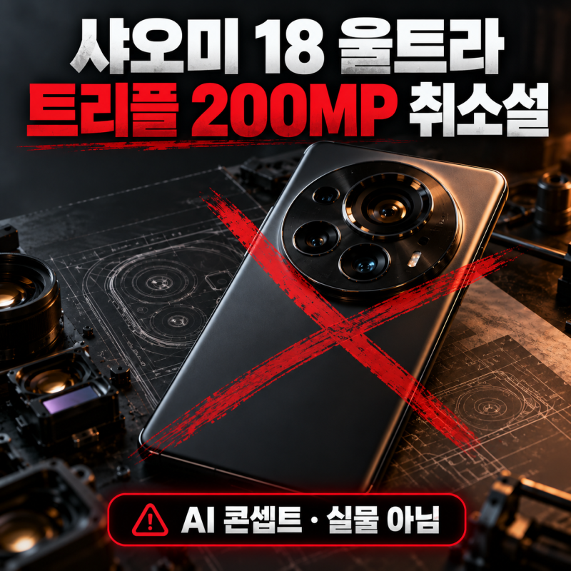 200MP 카메라를 3개나 넣으려다 취소? 샤오미 18 울트라의 정체