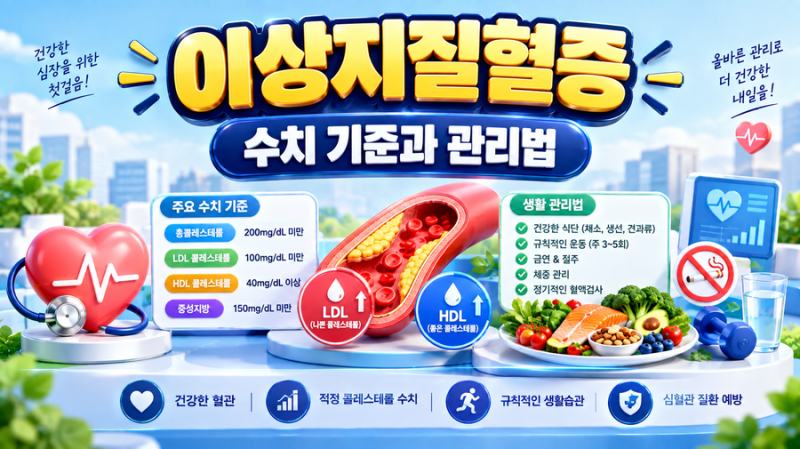 콜레스테롤 수치 200 이상이면 위험할까? 이상지질혈증 진단 기준 정리