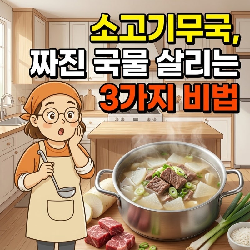 소고기무국, 짜진 국물 살리는 3가지 비법