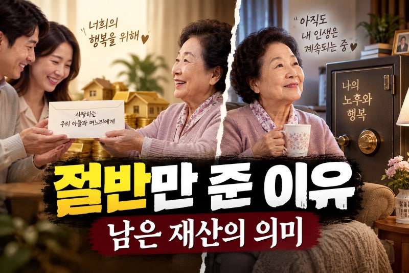 전원주, 재산 절반 아들·며느리 증여 왜 남겼나