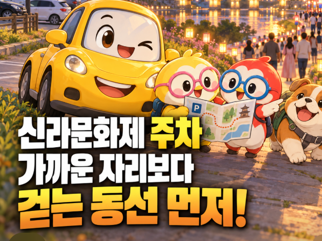 2026 경주 신라문화제 차로 간다면… 월정교 앞까지 들어갔다가 되돌아올 수 있습니다
