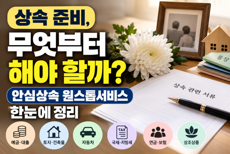 안심상속 원스톱서비스 한눈에 정리｜상속 준비 무엇부터 해야 할까