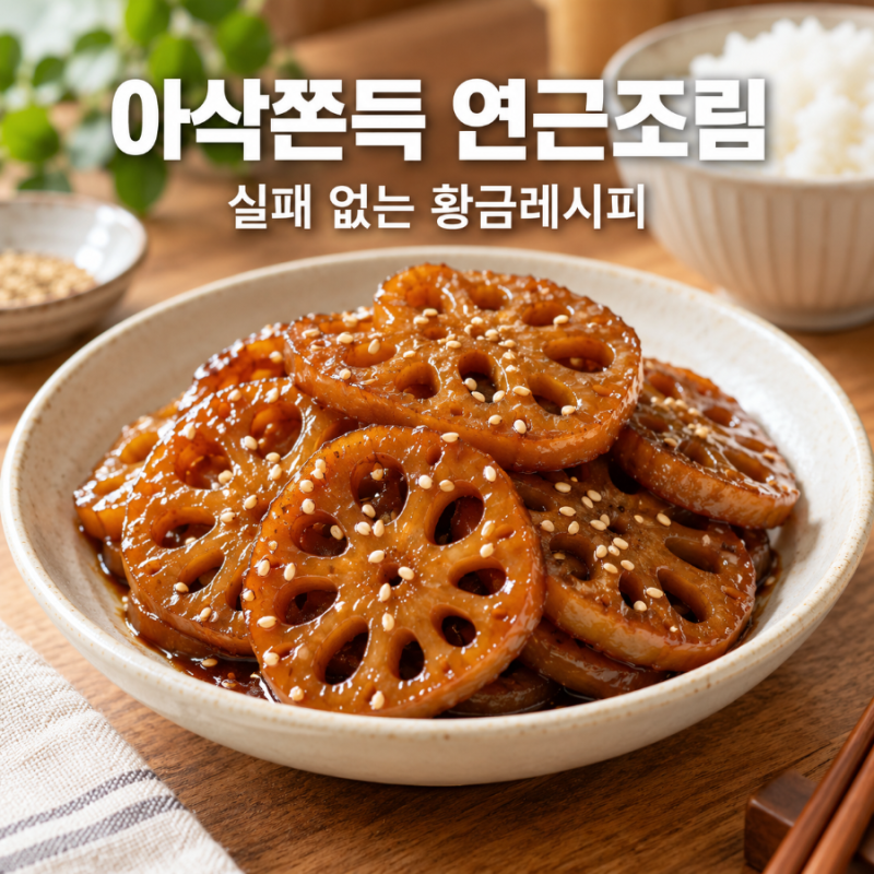 연근조림 맛있게 만드는 법 단짠단짠 밑반찬 레시피