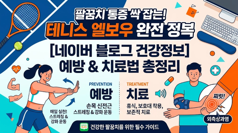 팔꿈치 통증 싹 잡는 '테니스 엘보우' 예방 및 치료법 총정리!