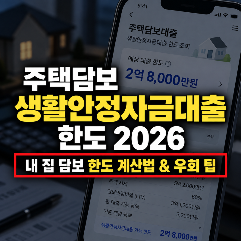 내 집 담보로 얼마까지? 주택담보 생활안정자금대출 한도 계산