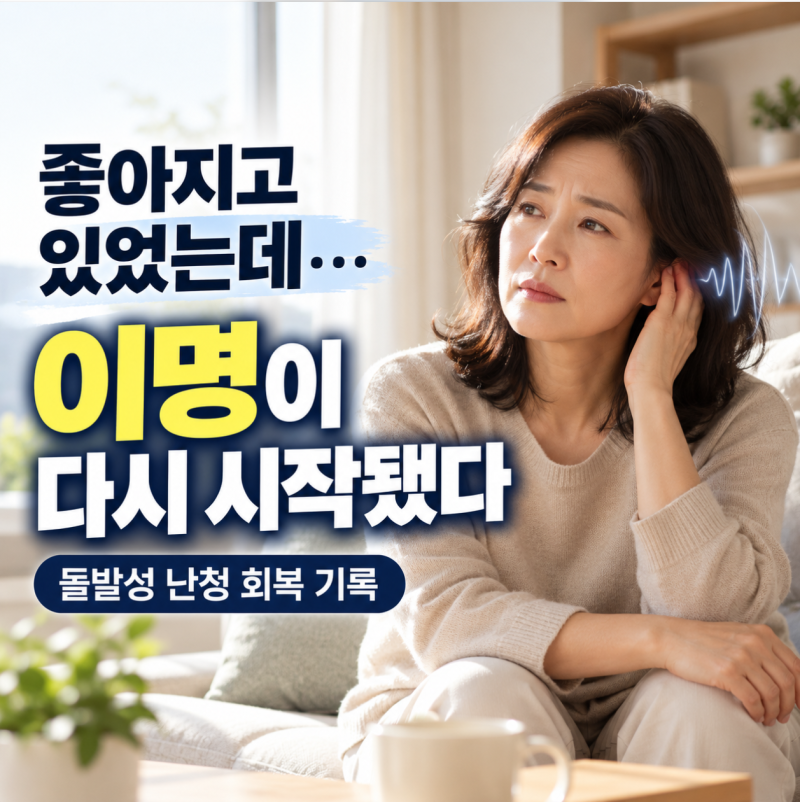 돌발성 난청 회복 중 다시 시작된 이명, 약 줄인 뒤 한 달 기록해보려 합니다