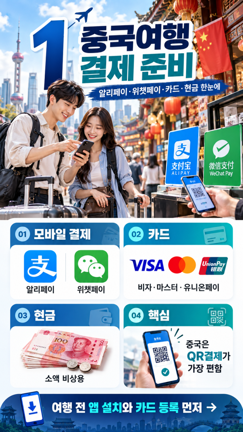 2026 중국여행 결제｜알리페이 필수일까? 카카오·네이버·토스 지원 가맹점과 수수료