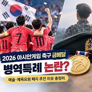 아시안게임 금메달 병역특례 논란, 왜 폐지 이야기까지 나왔을까?
