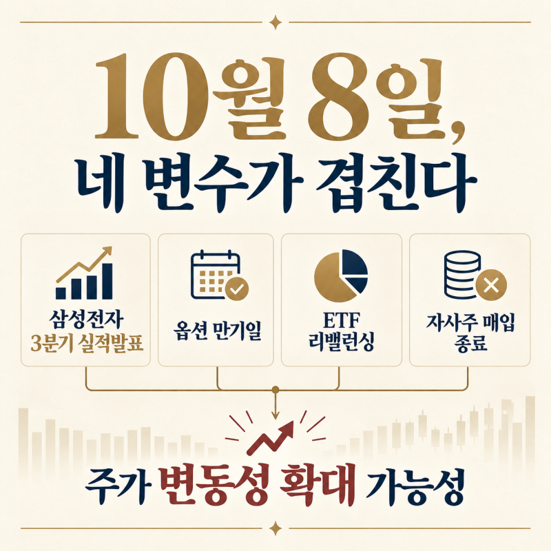 '삼성전자 3분기 실적발표'와 '옵션 만기일'이 겹친 8일, 무슨 관계일까(쉽게 요약)