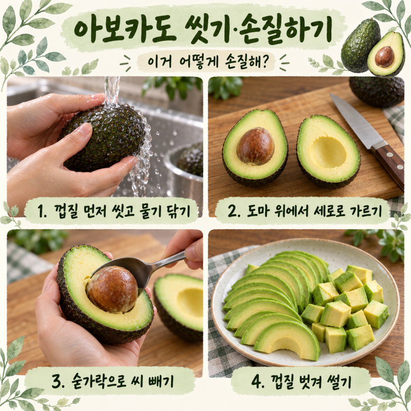 아보카도 먹는 법｜후숙·손질·보관법과 잠봉 달걀 토스트 만들기