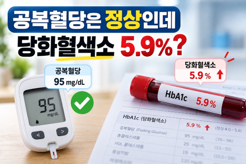 공복혈당은 정상인데 당화혈색소 5.9%, 왜 높을까?