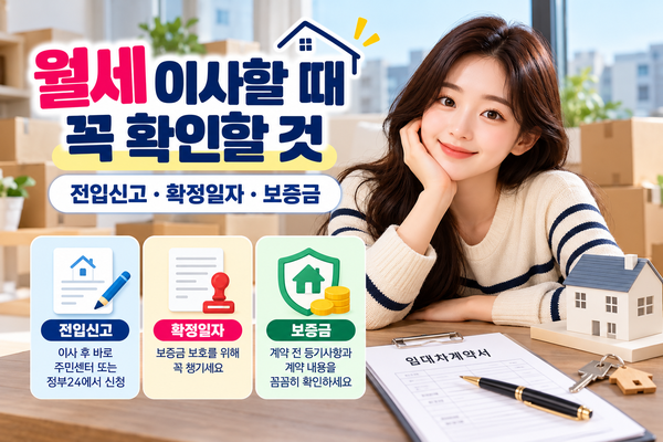 월세 이사할 때 꼭 확인할 것｜전입신고·확정일자·보증금