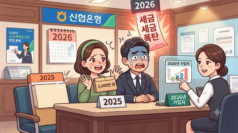신협 저율과세 한도 3천만원, 2026년 가입자는 세금이 달라집니다