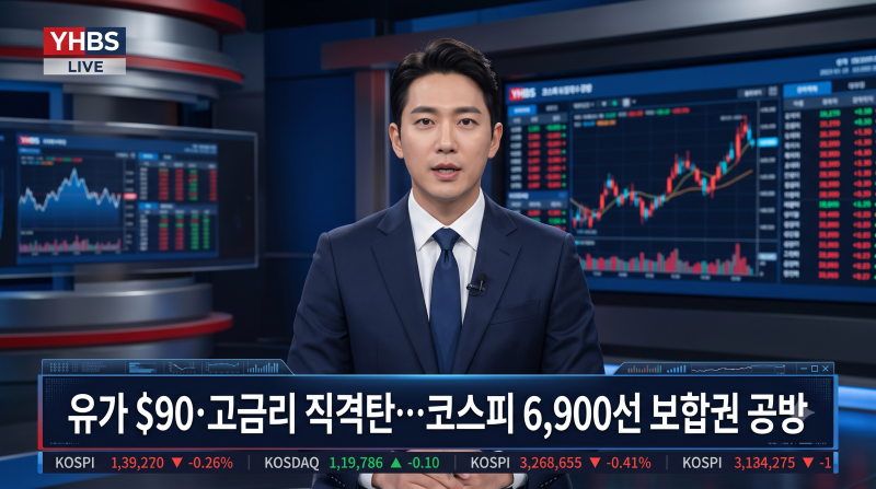 [26.10.07(화) 오전시황] 유가 $90·고금리 직격탄…코스피 6,900선 보합권 공방