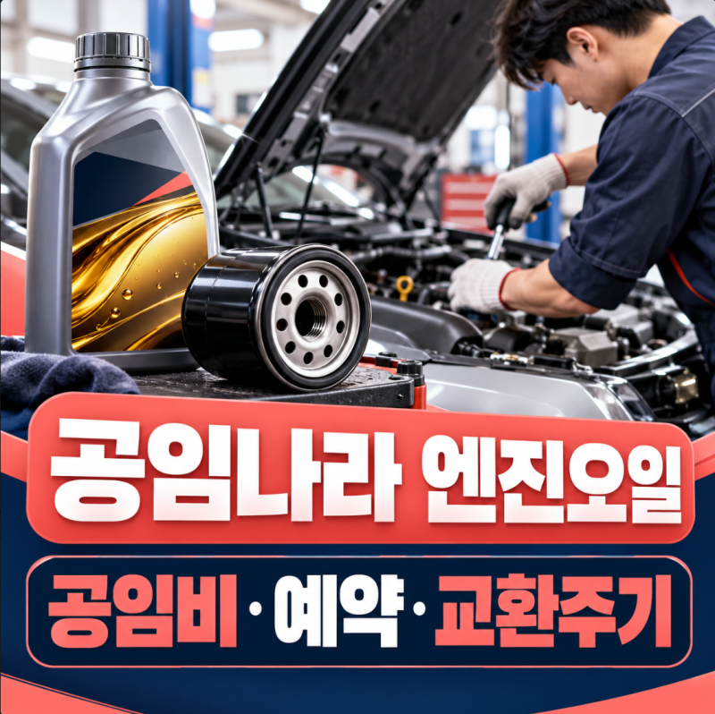 공임나라 엔진오일 교환 비용 공임비 예약 방법 교환주기 총정리