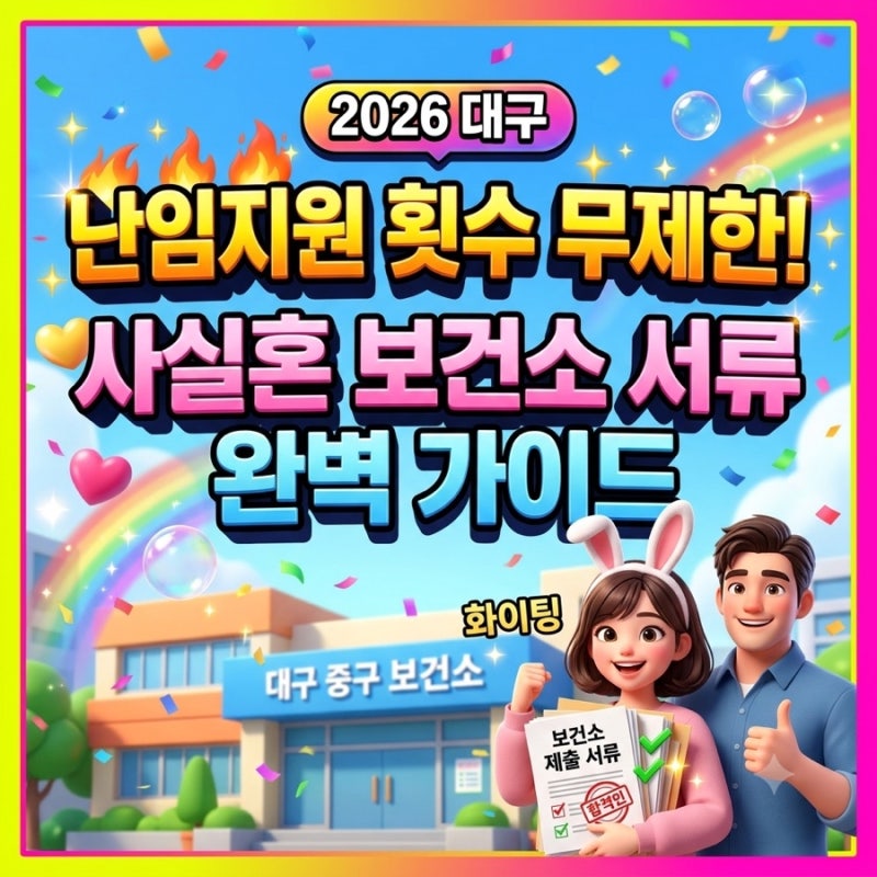 대구 난임지원 횟수 제한 폐지! 사실혼 체외수정(신선 1차) 보건소 제출 서류 및 보증인 꿀팁