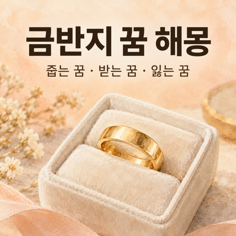 [해몽] 금반지 꿈 해몽｜금반지 줍는 꿈, 받는 꿈, 끼는 꿈과 잃어버리는 꿈