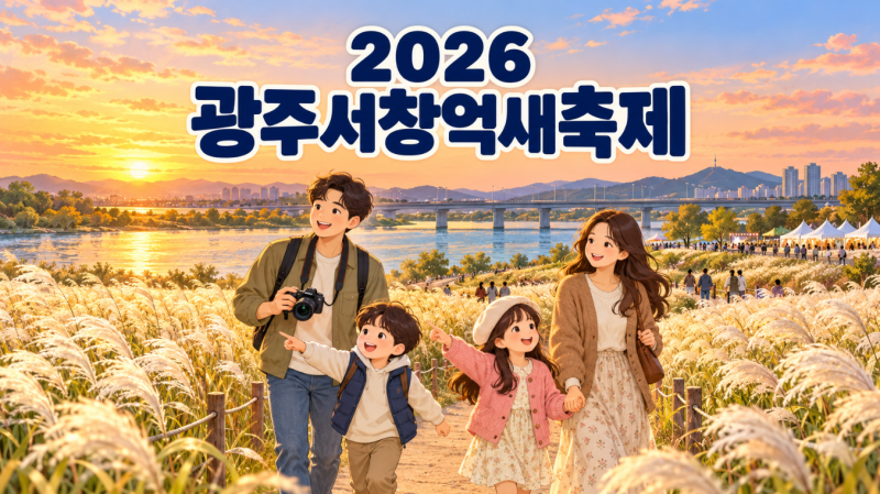 2026 광주서창억새축제 일정 주차장 프로그램 총정리,영산강 은빛 억새길