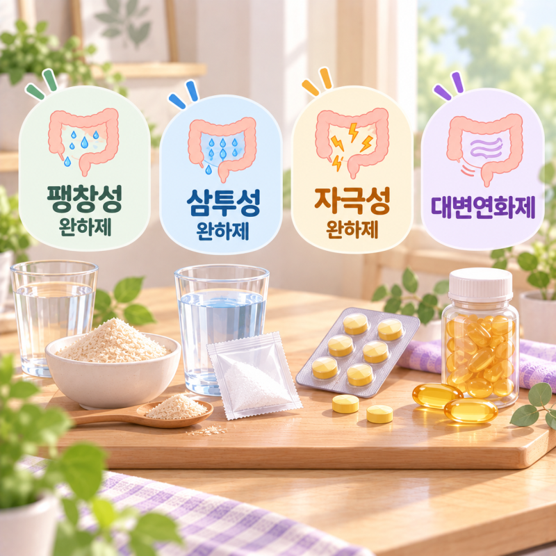 변비약 종류별 차이, 팽창성·삼투성·자극성 완하제 효과와 특징