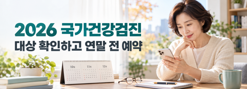 2026 국가건강검진 대상자 조회, 아직 안 받았다면? 짝수년생·검진기관 찾는 법