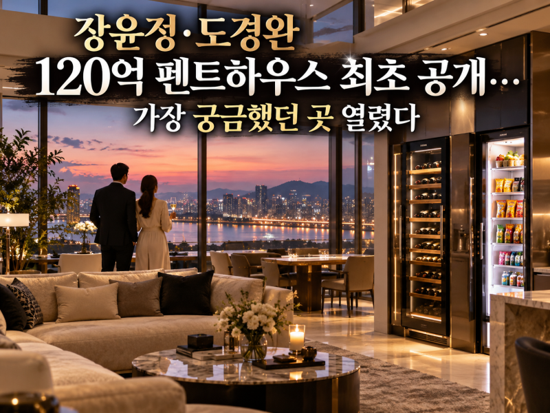 장윤정·도경완 120억 펜트하우스 최초 공개…가장 궁금했던 곳 열렸다