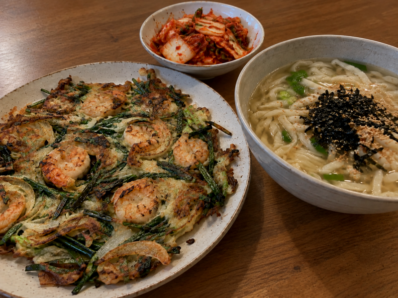 새우부추전 바삭하게 만드는 법, 부추전 반죽 비율과 초간장 레시피