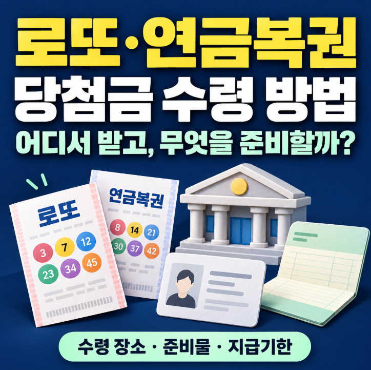 로또·연금복권 당첨금 수령 방법｜어디서 받고, 무엇을 준비할까?