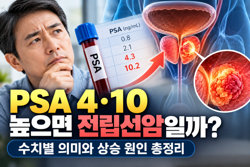 PSA 4·10 높으면 전립선암일까? PSA 수치별 의미와 상승 원인 총정리