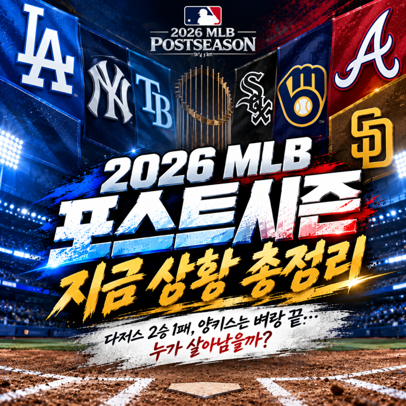 2026 MLB 포스트시즌 현재 상황｜다저스 2승 1패, 양키스는 탈락 위기…누가 살아남았나