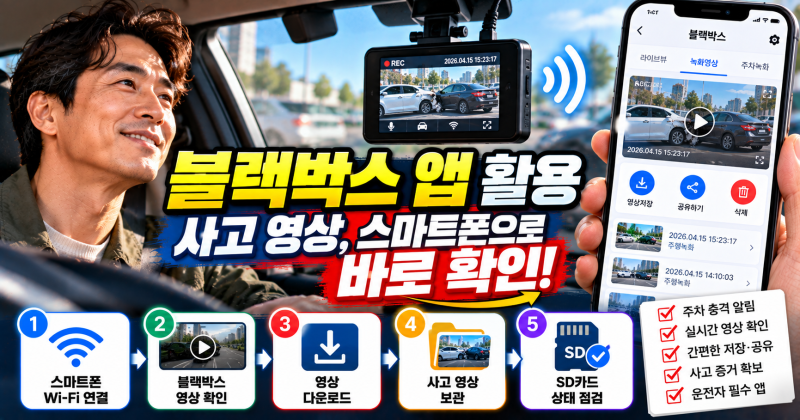 블랙박스 앱 활용, 스마트폰으로 영상 확인부터 사고 영상 저장까지