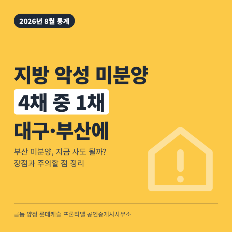 지방 악성 미분양 4채 중 1채가 대구·부산에… 부산 미분양, 지금 사도 될까?